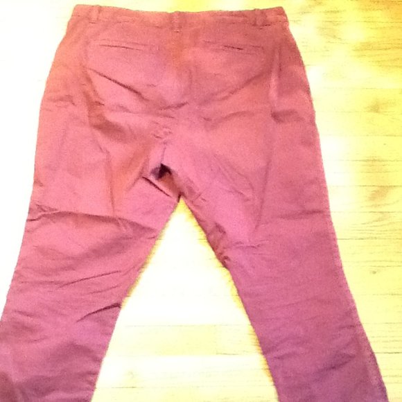 GAP Women's Straight Leg Pants - Deep Red 16 - Picture 3 of 6